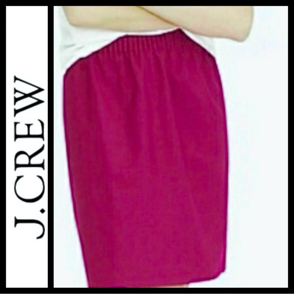 J. Crew Wool Blend Sidewalk Skirt-Raspberry